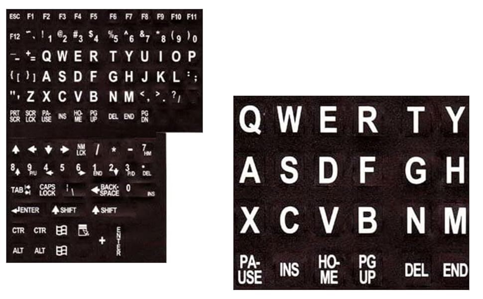 Large Print Keyboard Stickers KTSW Large Print English