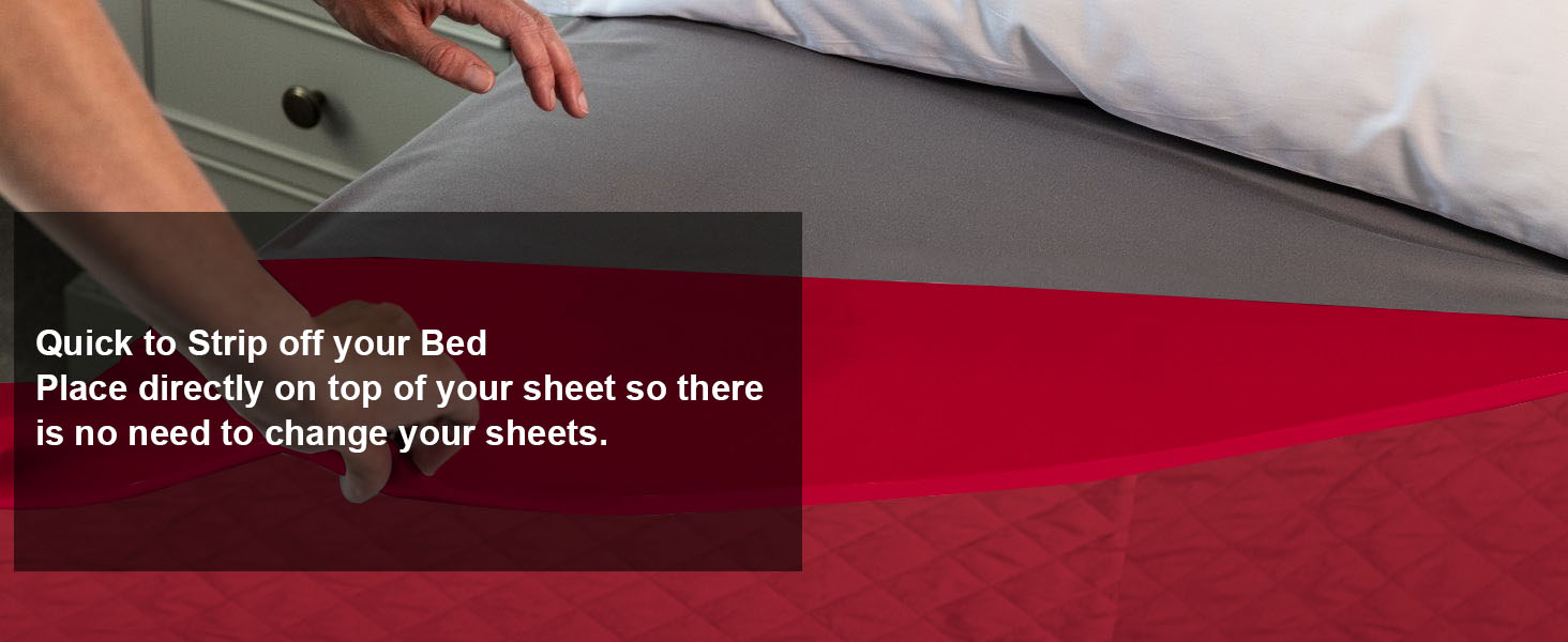 ADBENI HOME Quilted Cotton Waterproof Bed Pad for Elderly, Adults & Kids