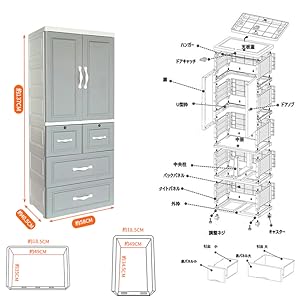 Amazon｜lixinixil ワードローブ クローゼット 大容量 収納