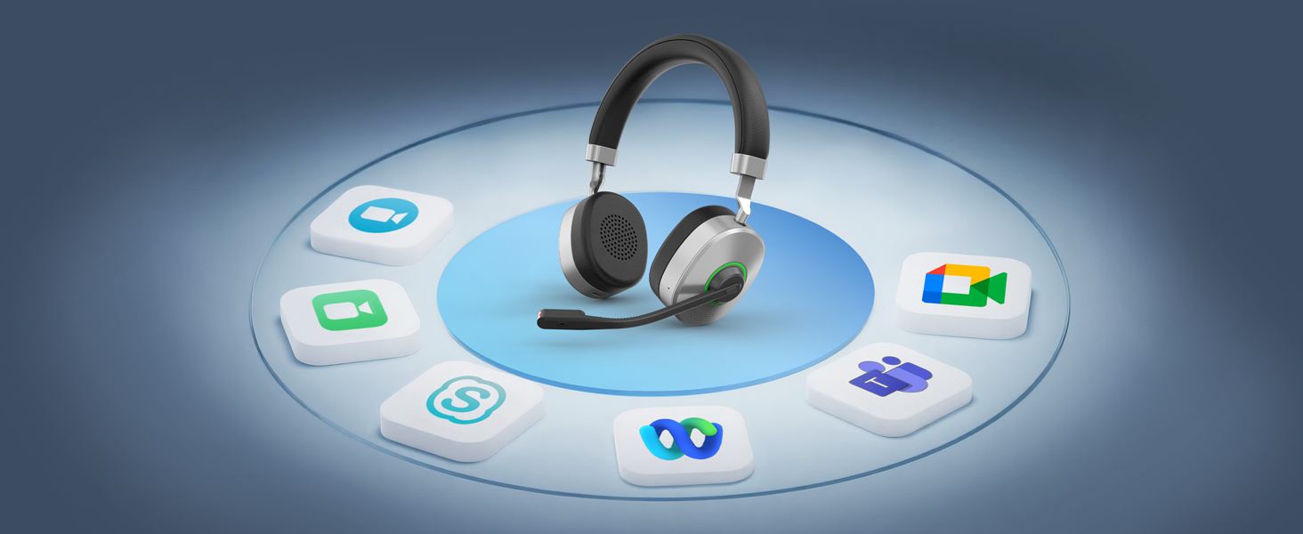 wireless headset with microphone for pc