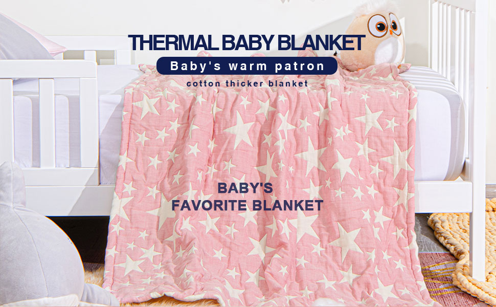 NTBAY 3 Layer Toddler Blanket, Muslin Cotton Jacquard Bed