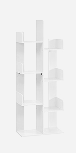 Tree-Shaped Bookshelf with 8 Storage Shelves