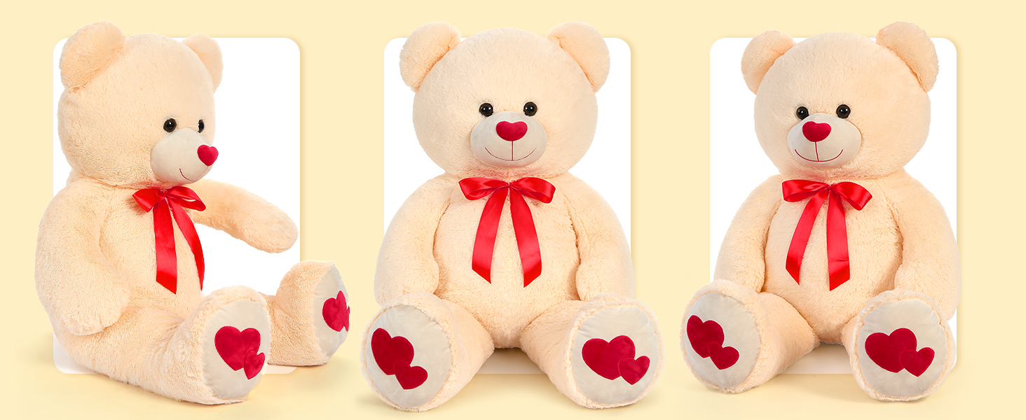 white teddy bear plush