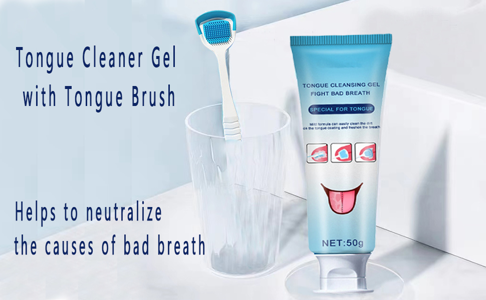 Tongue Cleaner Gel with Tongue Brush, Tongue Scraper Amazon.co.uk