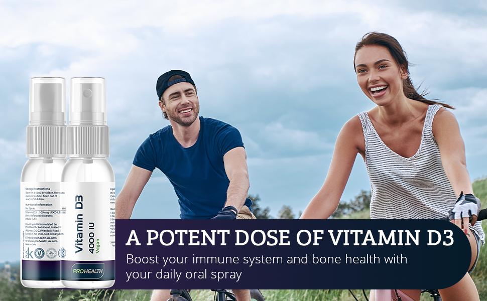 Vegan Vitamin D Oral Spray Max Strength 4,000 IU 4 Months Supply