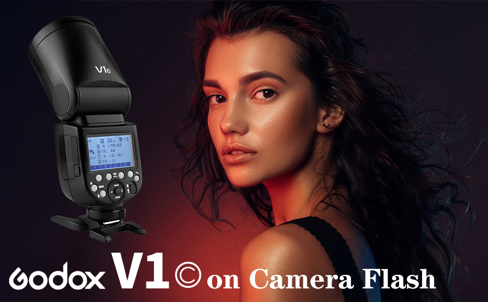 GODOX V1C Round Head Camera Flash Speedlite, 76Ws 2.4G