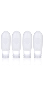 Squeezable Silicone Travel Bottles