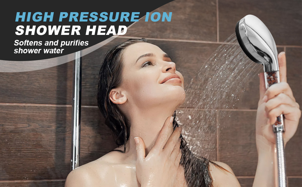 Andizun Shower Head High Pressure, 5 Sprays High Power Shower Head with