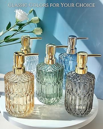 glass bathroom accessories set