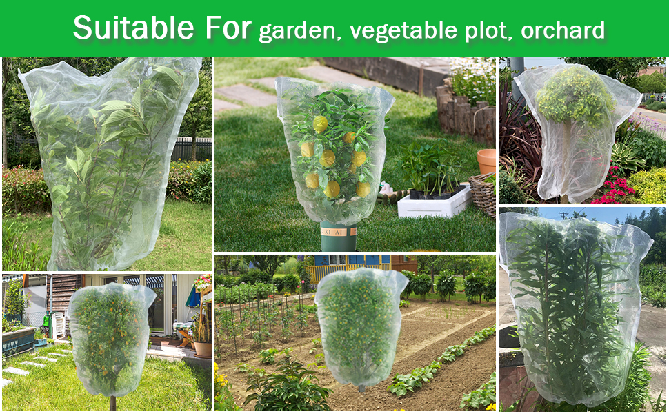 Reengull 4 Pack Blueberry Bush Netting Insect Bird Netting