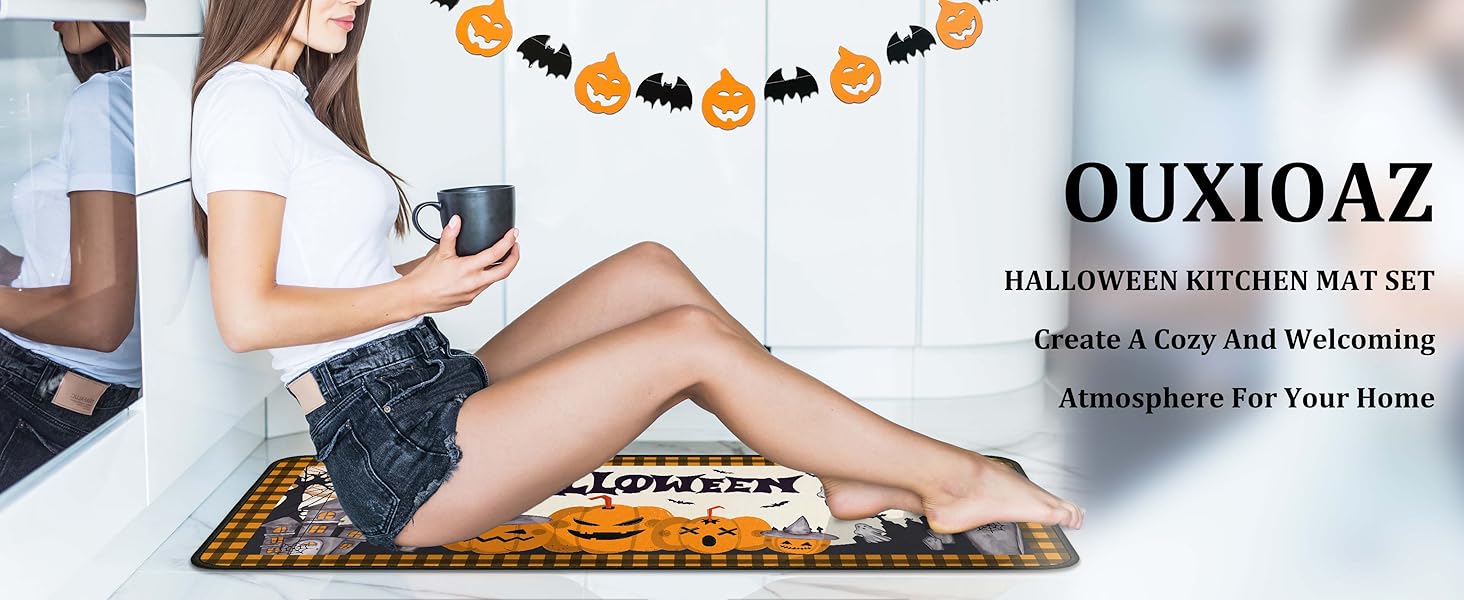 Halloween kitchen rugs