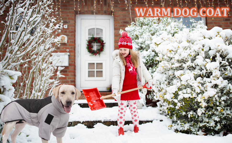Dog Coat,Dog Vest with Harness Built in,Two Legs Dog Winter Coat,Cold