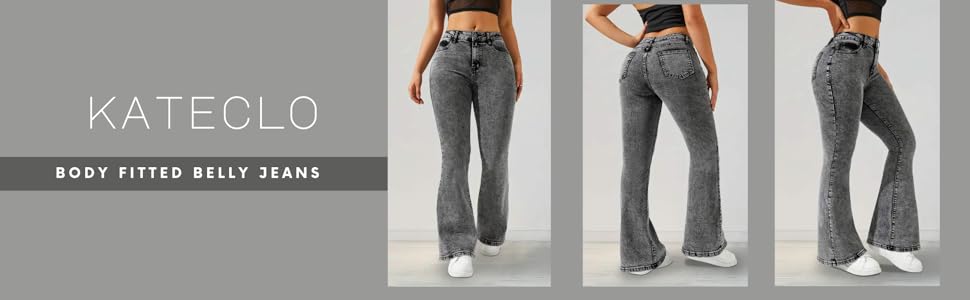 Denim bell bottom jeans ladies blue bottom regular rise bottoms