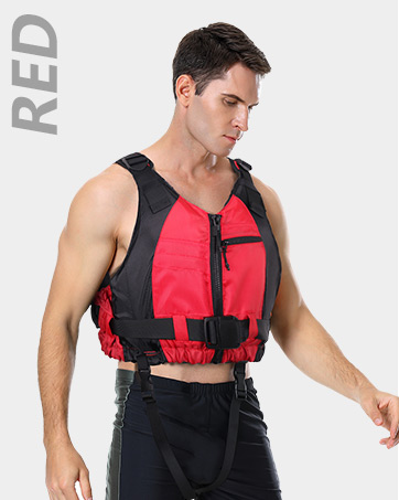 Red swim vest