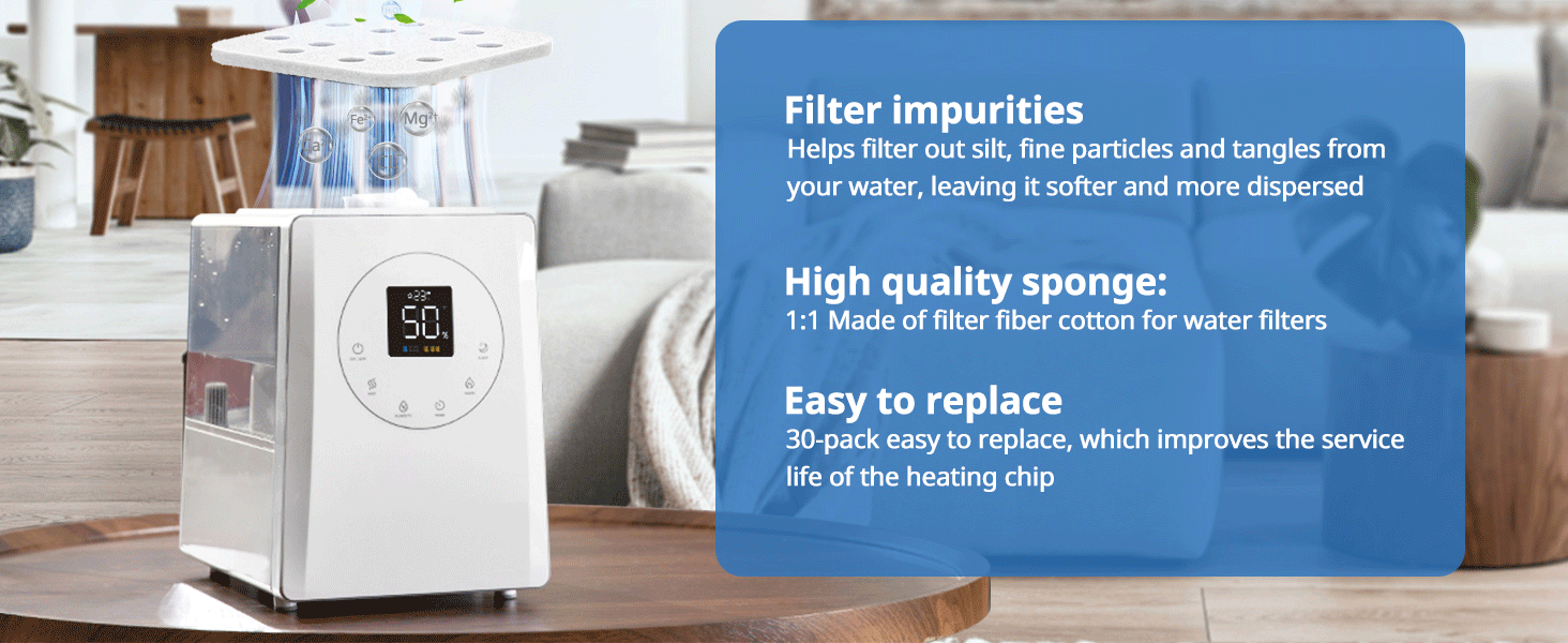 Humidifier Mineral Absorption Pad 20 Pack, Replacement Filter