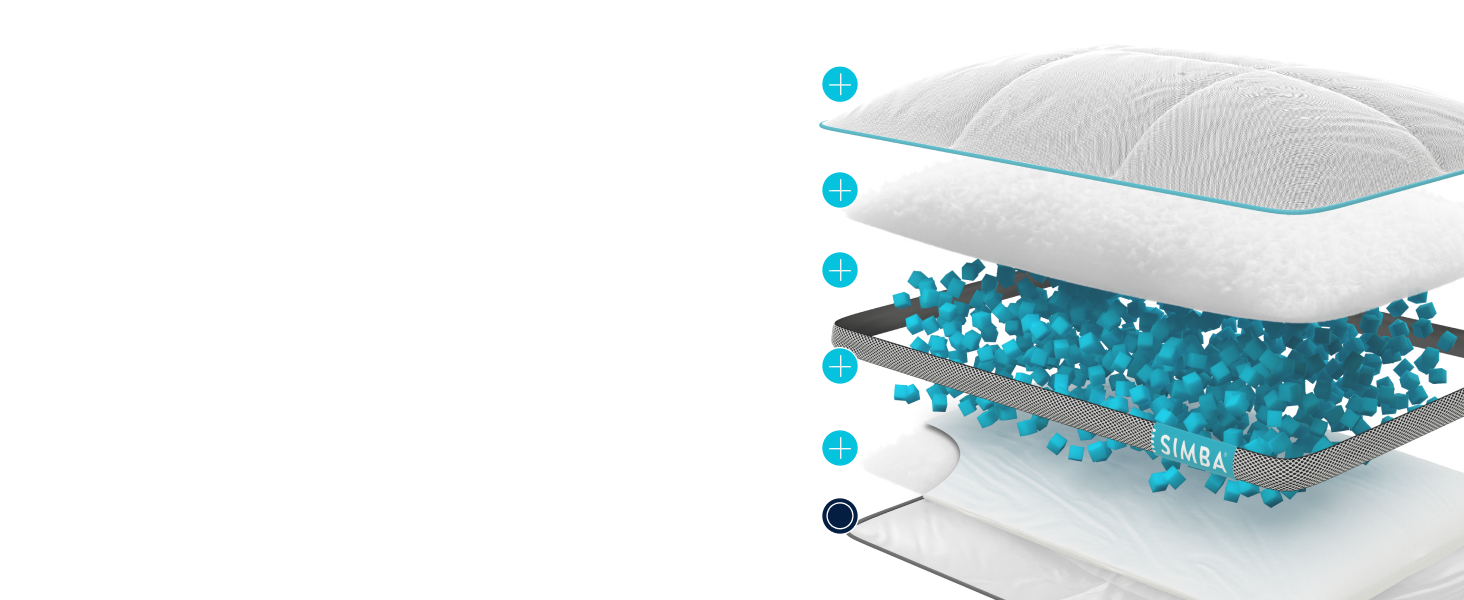 Simba Hybrid® Pillow, with Temperature regulating Stratos technology