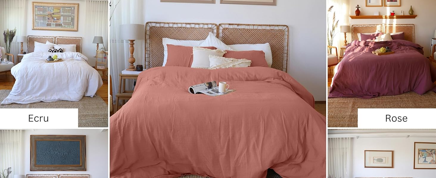 Viva Maison Muslin Duvet Cover Set of 3, Available in