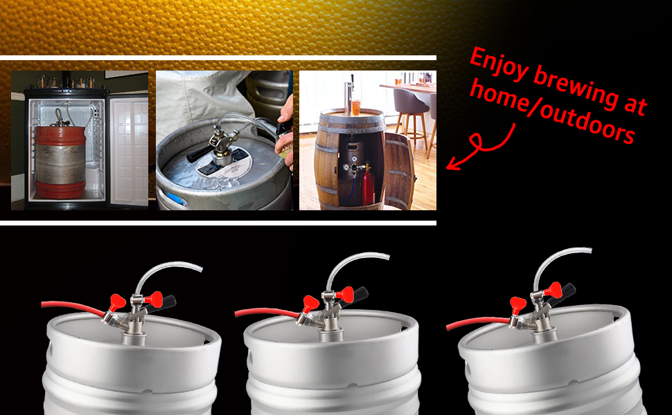 MRbrew Keg Coupler, O.D 1/4'' Draft Beer Tailpiece