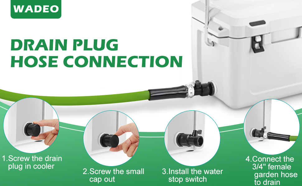 cooler drain plug hose connection