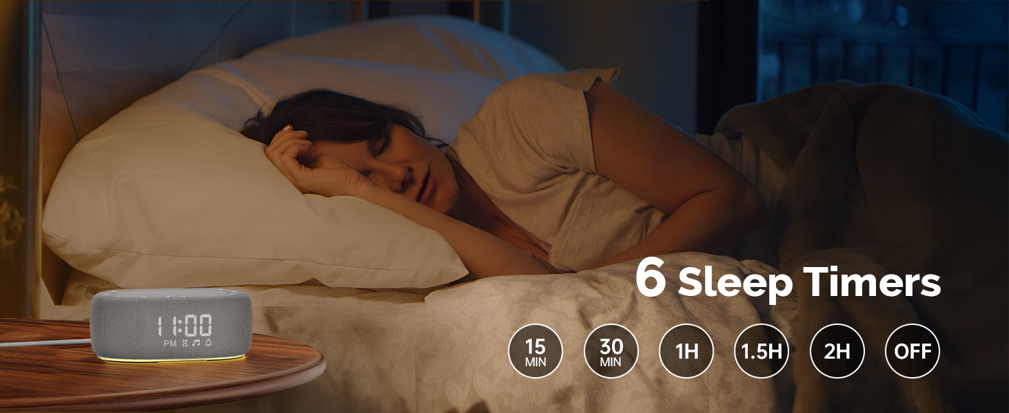 White Noise Machine for Sleeping - 6 sleep times