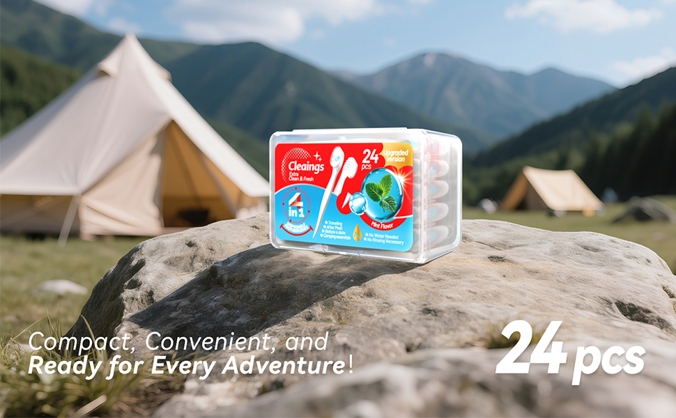 Disposable toothbrush suitable for camping