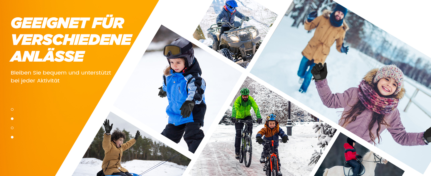 Handschuhe Kinder Winter Warme Softshell Winterhandschuhe Touchscreen Fahrradhandschuhe Jungen