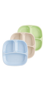 ice blue sand leaf divided plates for kids and adults for meals 