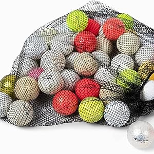 shag golf balls coming out of mesh bag