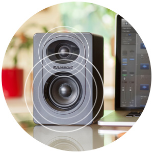 Samson MediaOne M30 Powered Studio Monitors for Mixers Audio Interfaces Windows Mac Computers