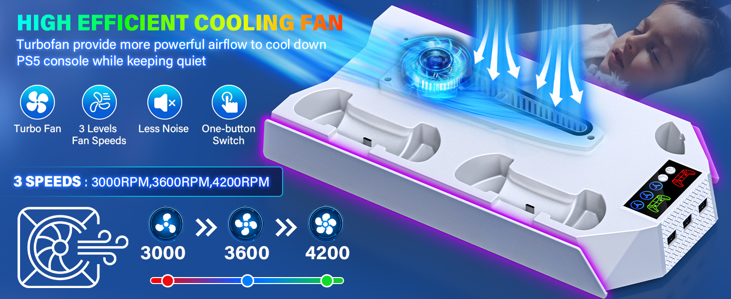 ps5 cooling station with cooling fan