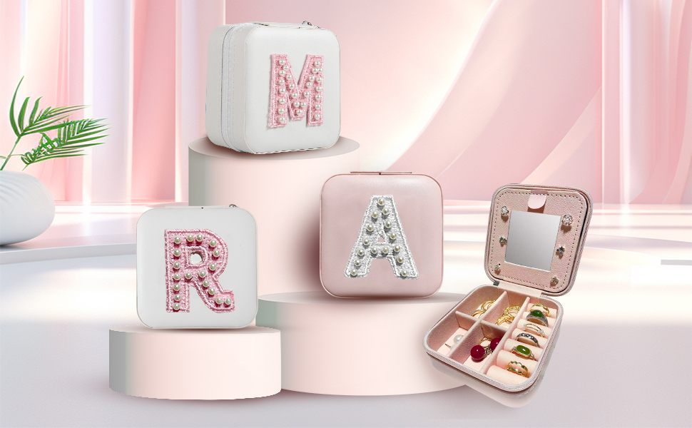 linsuiyyds The Initial Jewelry Travel Case