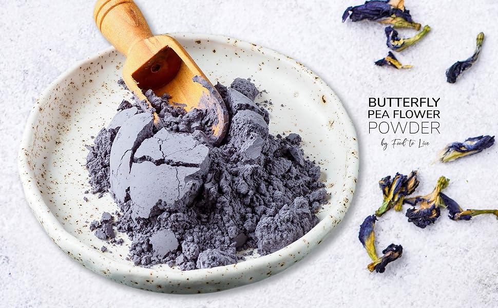 Amazon.com : Food to Live Butterfly Pea Flower Powder, 1 Pound - Raw,  Vegan, Kosher, Ceremonial, Culinary, Blue Matcha is Great for Tea, Juices,  Smoothies, Shakes, Drinks, and Food Coloring, Bulk :