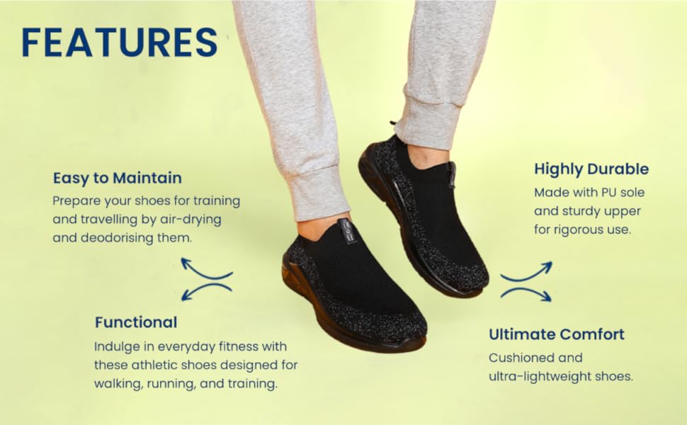 Mens Black Walking Shoes