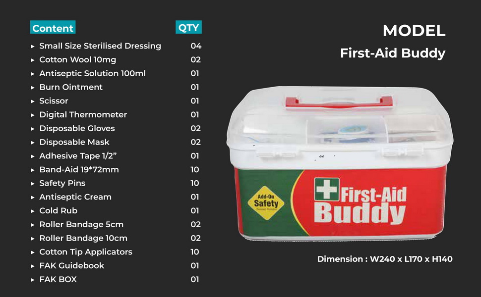 JAYCO First Aid Kit Will All Items Inside Plastic ... 3 First Aid Buddy