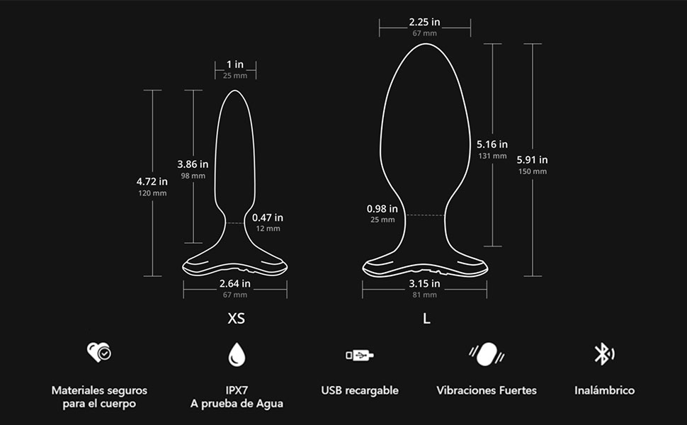 LOVENSE Hush 2 Plugs Anales Vibrador para Hombres Mujer, APP ...