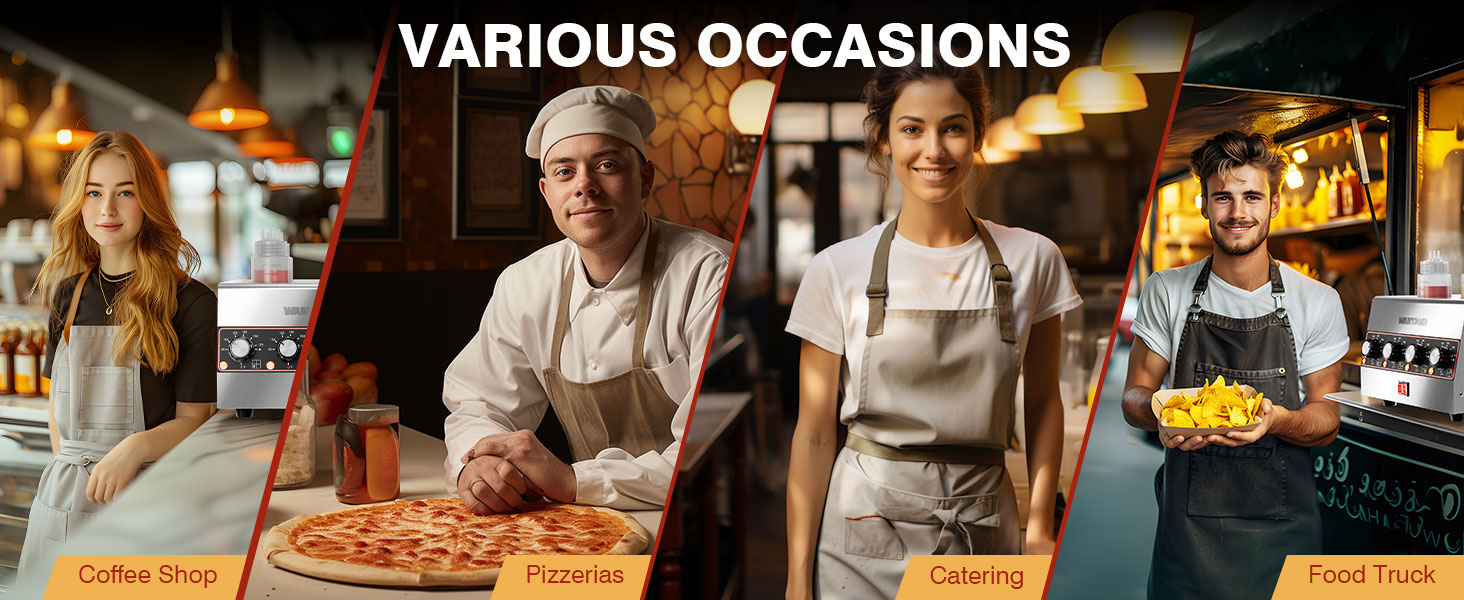 Electric Sauce Warmer Dispenser Countertop Stainless Steel Sauce Heat