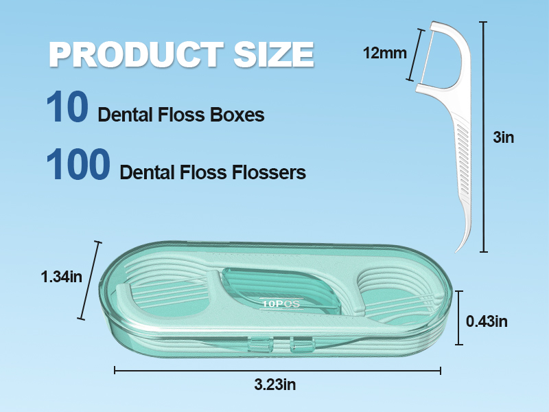 10 Pack Flosser Dispenser Dental Floss Case