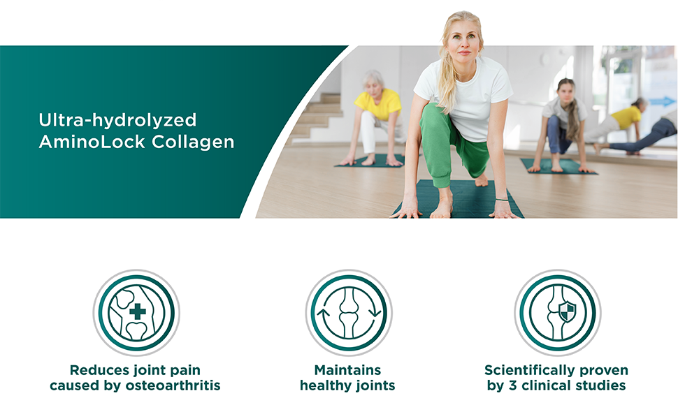 Genacol Original has ultra-hydrolyzed AminoLock Collagen that reduces joint pain