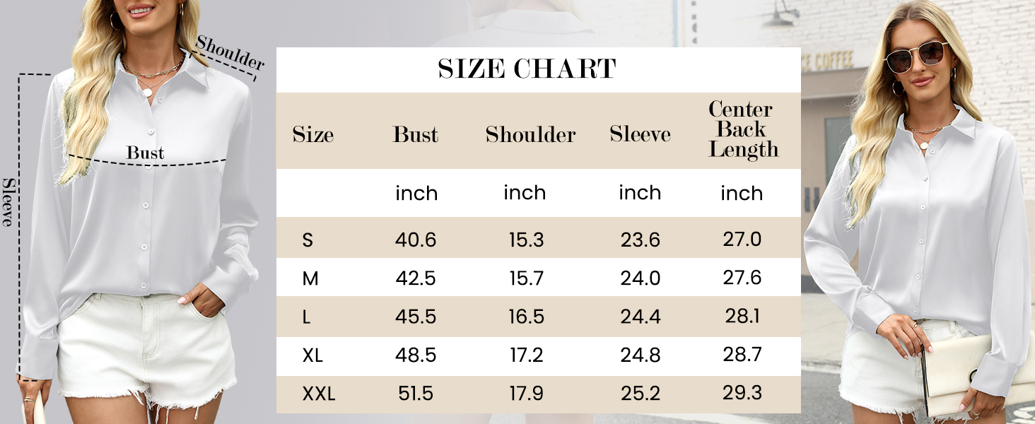 Zeagoo Satin Blouses for Women Silk Button Down Shirts Long Sleeve Business Casual Tops 13 233