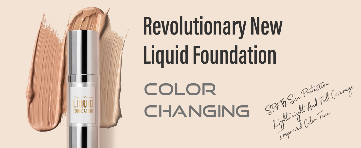 VIOLA HOUSE Color Changing Foundation, Liquid Foundation Makeup For