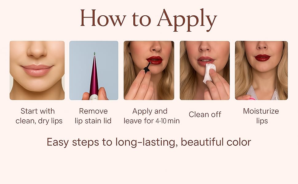 How to apply lip stain