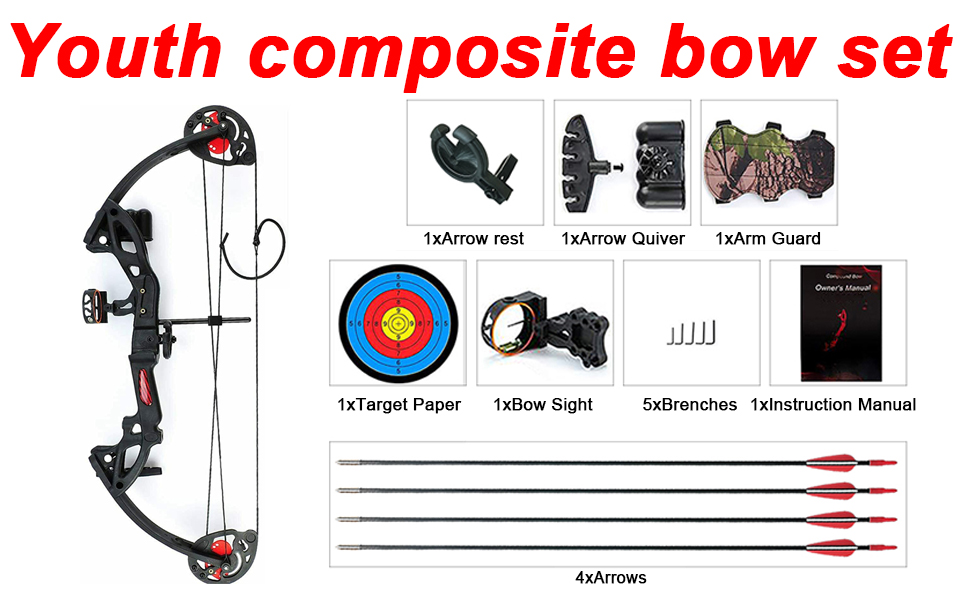 Youth Compound Bow and Arrow Set for Women/Beginner