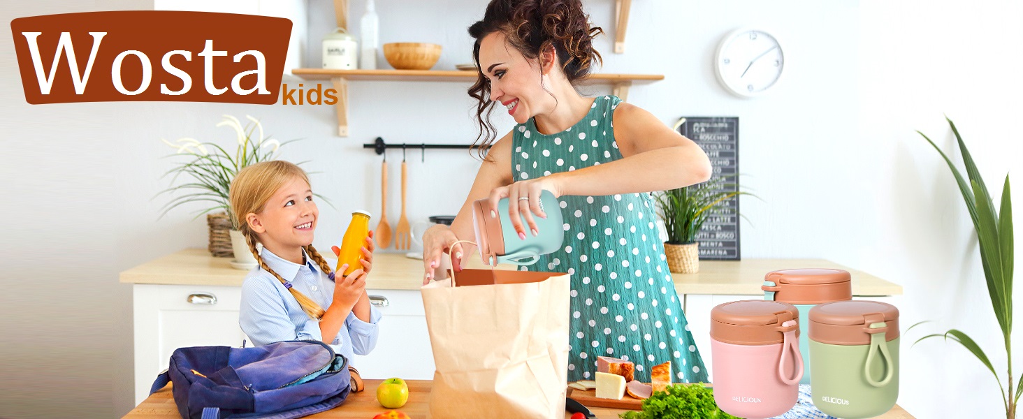 Wosta Insulated Food Container for Kids Adult 15.2Oz/430 Ml