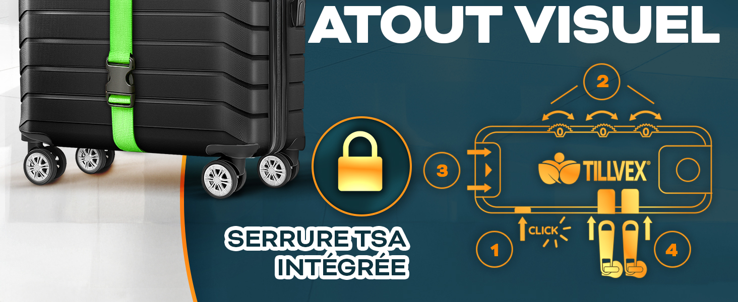 Le texte indique « ATOUT VISUEL ». Conception graphique avec des icônes de caméra, d'équipement d'éclairage et d'autres outils de production visuelle dans une illustration de style néon.