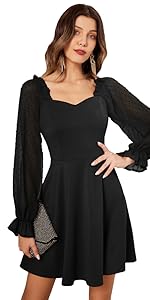 abito donna manica trasparente