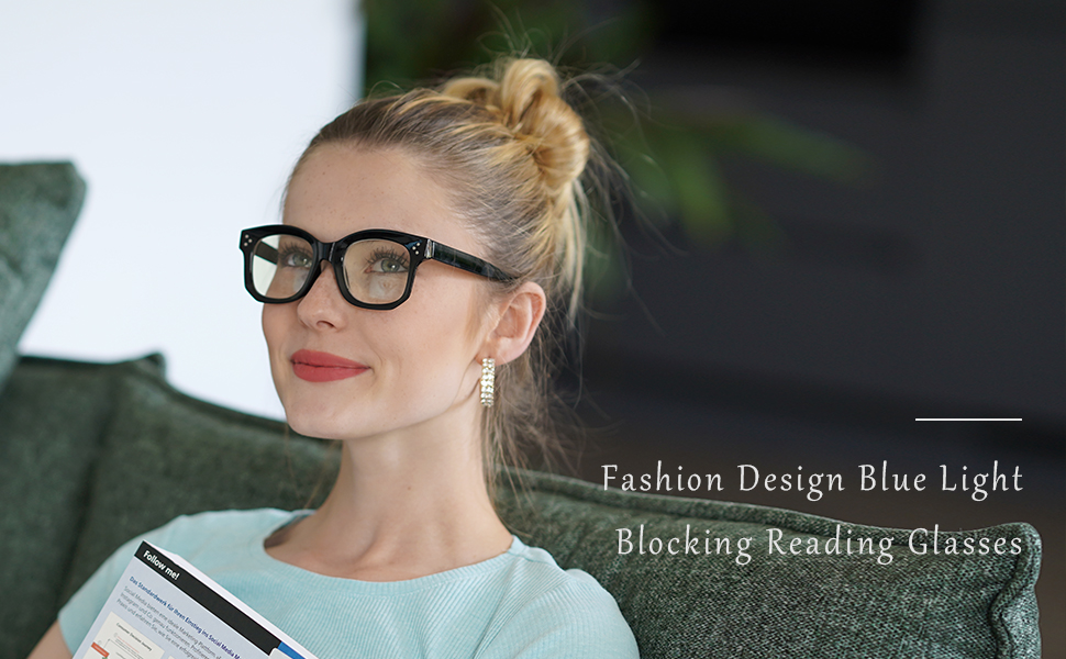 Blue light blocking reading glasses