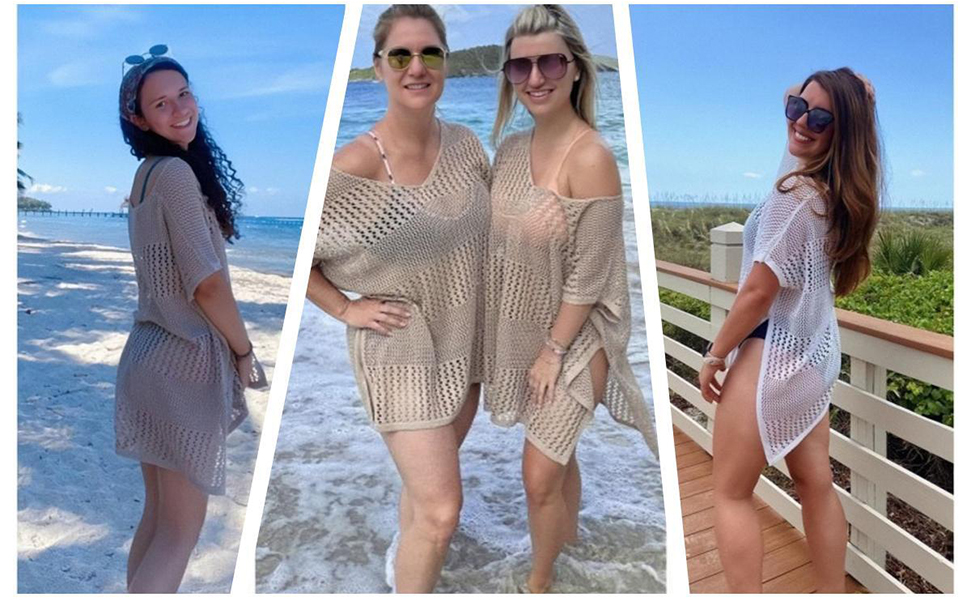 Ecourban Crochet Cover Ups for Women Sexy Hollow Out Bathing Suit Cover Ups Amazon.ca