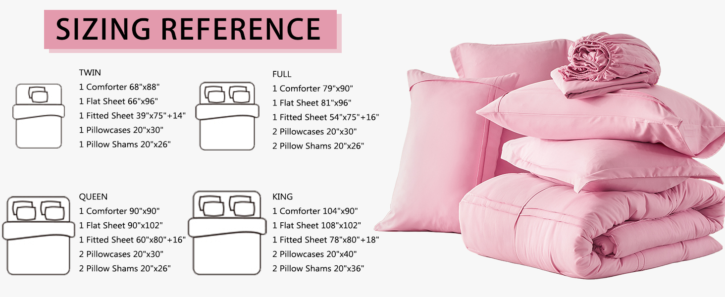 7 piece bed in a bag