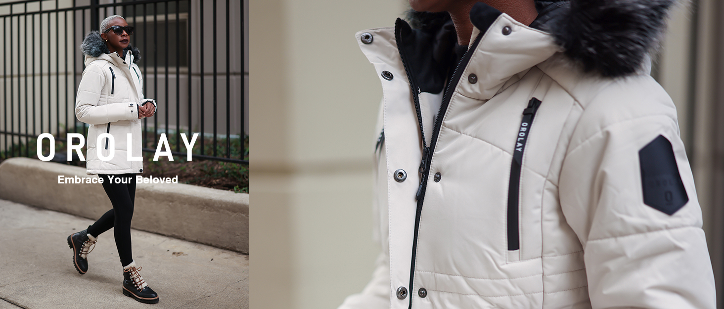 Orolay Women's Women's Puffer Down Coat Cloaktype Jacket