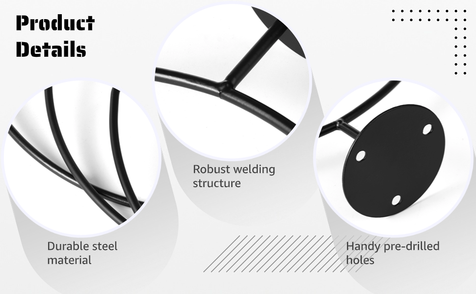 Wall Mounted Rugby Holders, 5 Pcs Football Display Racks with Expansion Screws
